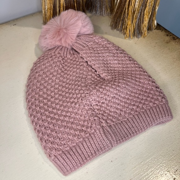 Pink UGG Rhinestone Knitted Hat - Picture 2 of 2